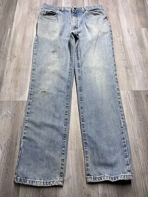 Vintage Lee Jeans Mens Size 34x32 Blue 90s Y2K Light Wash Grunge Skater Normcore
