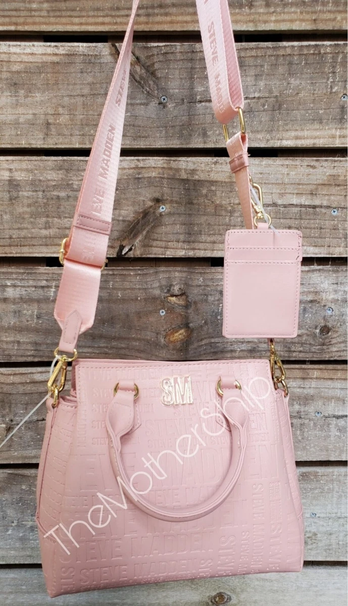 Steve Madden Pink Embossed Crossbody Handbag