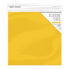 Craft Perfect Weave Texture 80lb Cardstock 12"X12" 5/Pkg-Marigold Yellow
