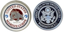 Card Guard - United States Marines Corps SILVER Poker Protector *