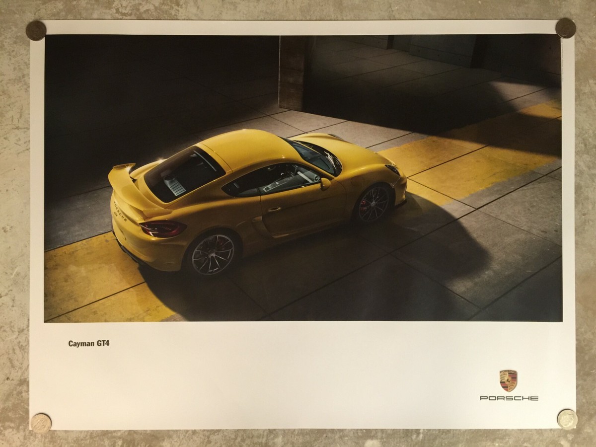2015 Porsche Cayman GT4 Showroom Advertising Sales Poster - RARE