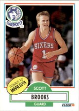 1990 Scott Brooks NBA card fleer #140