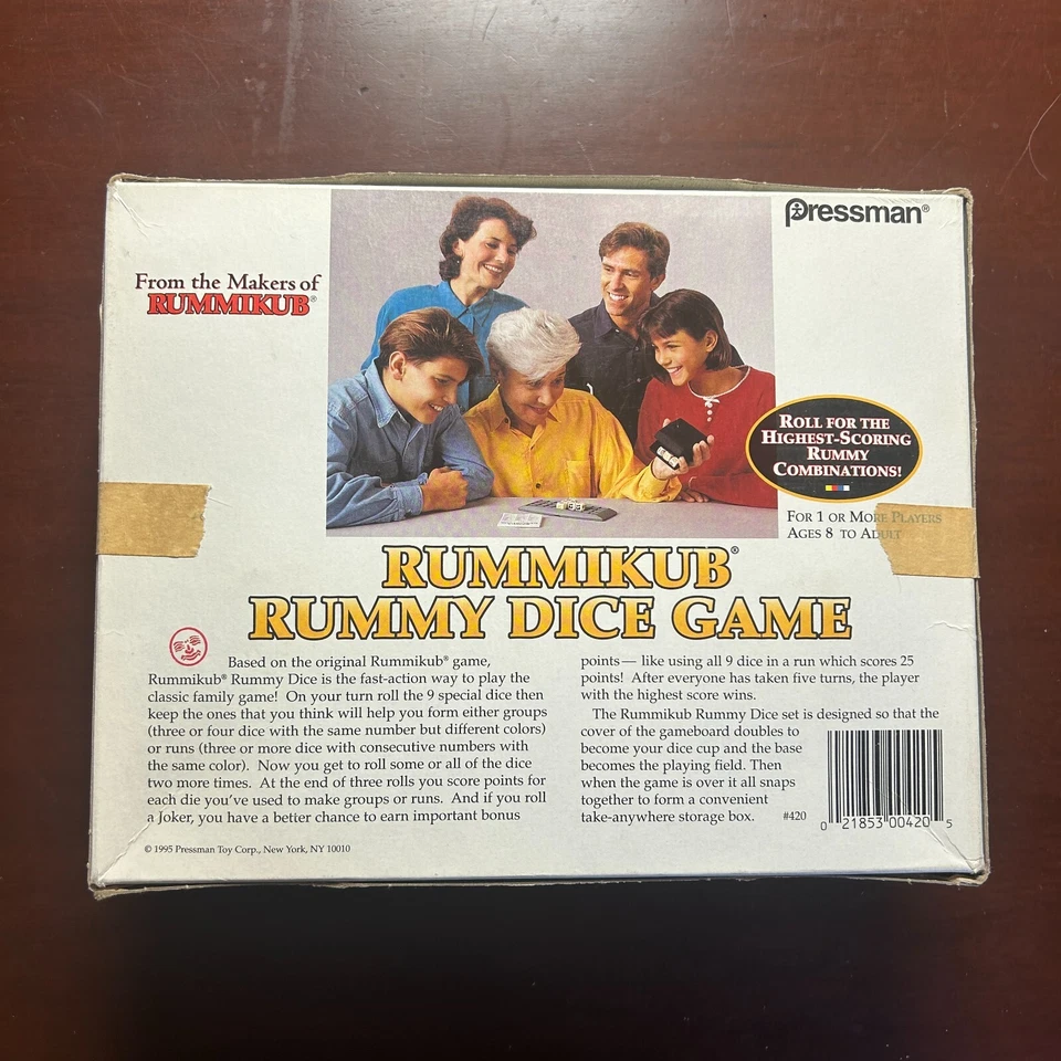 Vintage 1995 Rummikub Rummy Dice Game by Pressman Rules Very Nice Complete - Image 4 of 4