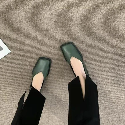 Woman Fashion Sandals Casual PU Low Rubber Rome Square heel Flat Back Strap Toe - Picture 32 of 55