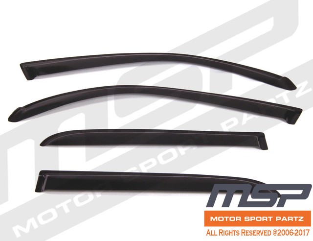 4pcs Dark Smoke Out-Channel Rain Guards For Toyota Tundra Double/Ext