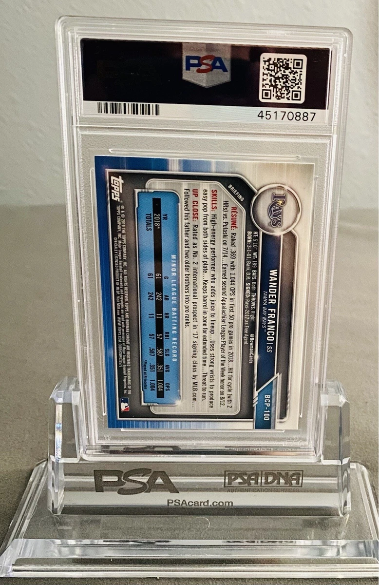 wander franco 1st bowman chrome auto PSA Authentication | eBay