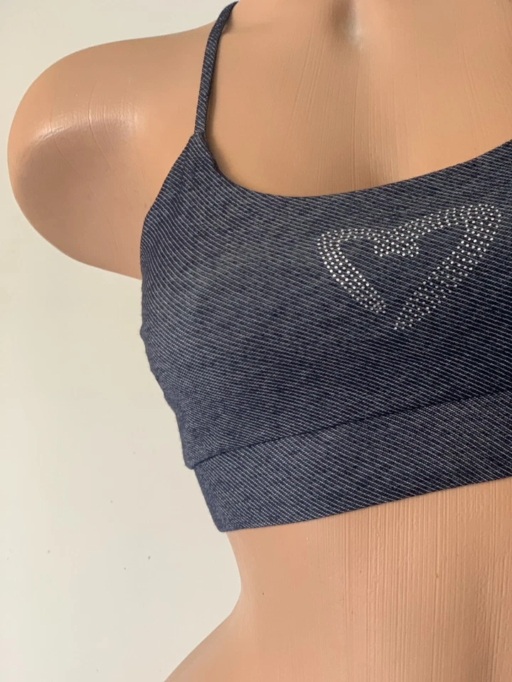 Zumba Sujetador Azul Top Fitness Gimnasio Entrenamiento Deportes Crop Dance Pequeño - XLARGE Foto 3 de 4