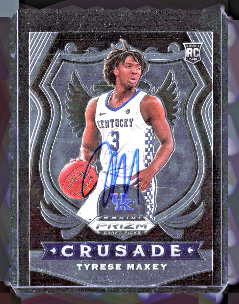 Tyrese Maxey Signed Autograph 2020 Prizm Draft Base Crusade #94 76ers