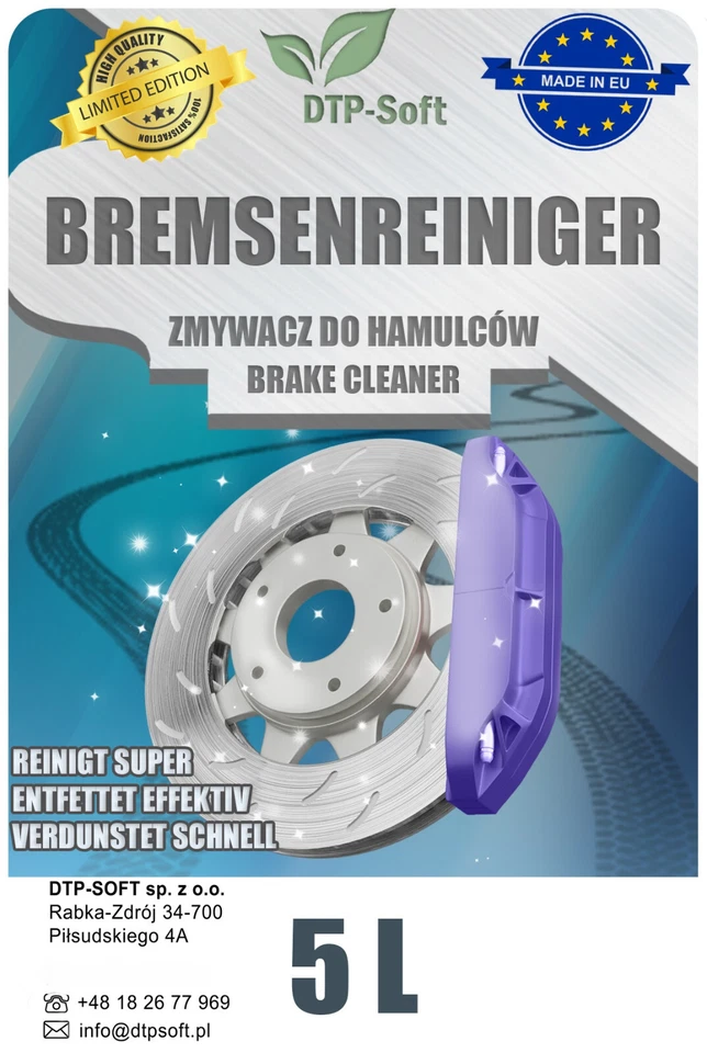 20L Bremsenreiniger Teilereiniger Entfetter Montagereiniger TOP 4 x 5 liter - Bild 4 von 4