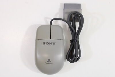 Official PlayStation Gray Mouse Controller SCPH-1030 Discolor PS2 PS1 PS WORKS