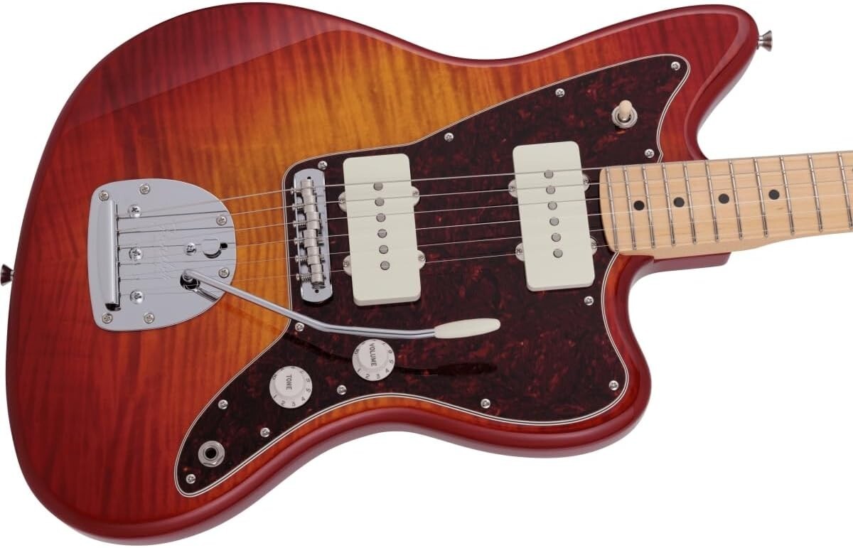 Fender MIJ 2024 Hybrid II Jazzmaster Maple Sunset Orange