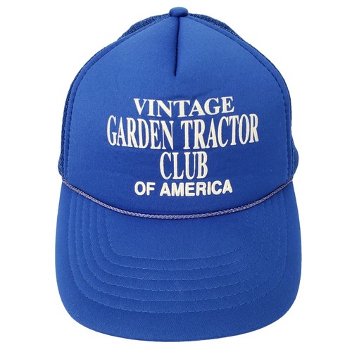 Garden Tractor Club of America Hat Vintage Snapback Trucker Cap Vented Mesh Blue - Picture 1 of 7