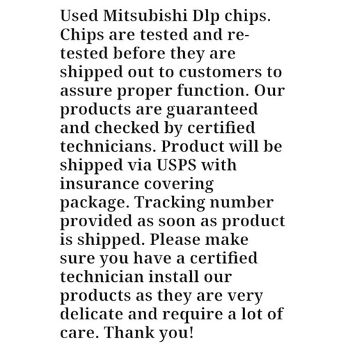 Original 1910-6143W OEM DMD / DLP Chip for Mitsubishi WD-82840 WD82840 - Picture 7 of 7