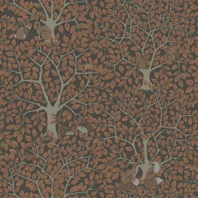 44114 - Apelviken2 Forest Animals Orange Brown Galerie Wallpaper