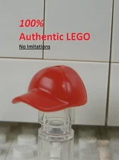 LEGO NEW Red Cap Short Curved Bill (1x) 6032178 Minifigure Part 11303