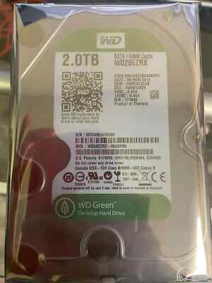 Western Digital Green WD20EZRX 2TB 3.5'' SATA 6Gb/s Desktop Hard Disk Drive