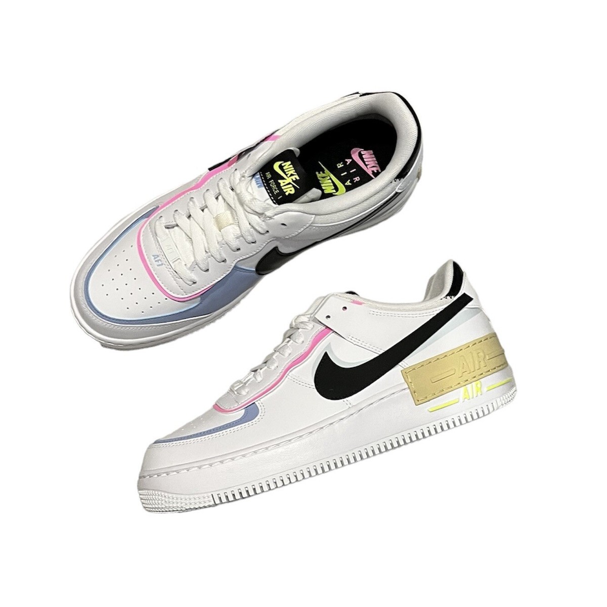 NEW Nike Women’s Air Force Shadow size White Pastel Fashion Sneakers