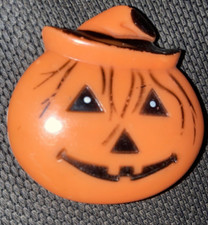 Vintage Halloween Clicker Noisemaker Pumpkin Jack-o-Lantern 1970s Working