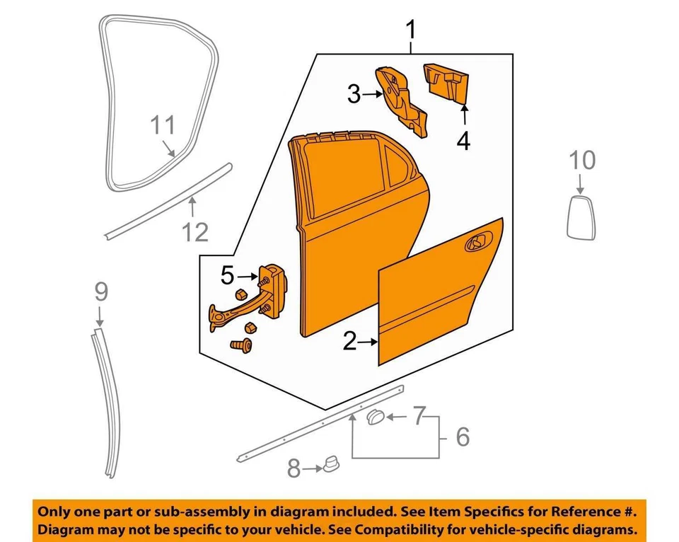 Puerta trasera izquierda SAAB 9-3 03-07 5d 303 gris titanio completa sin panel interior Foto 3 de 4