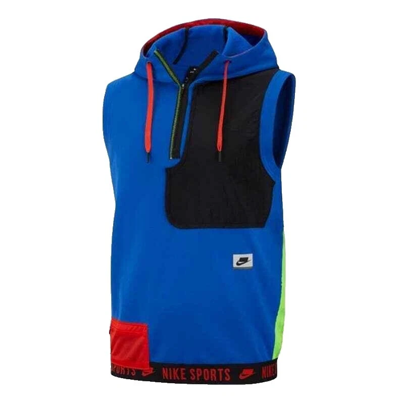 Geometric Sleeveless Hoodies & Sweatshirts for Men