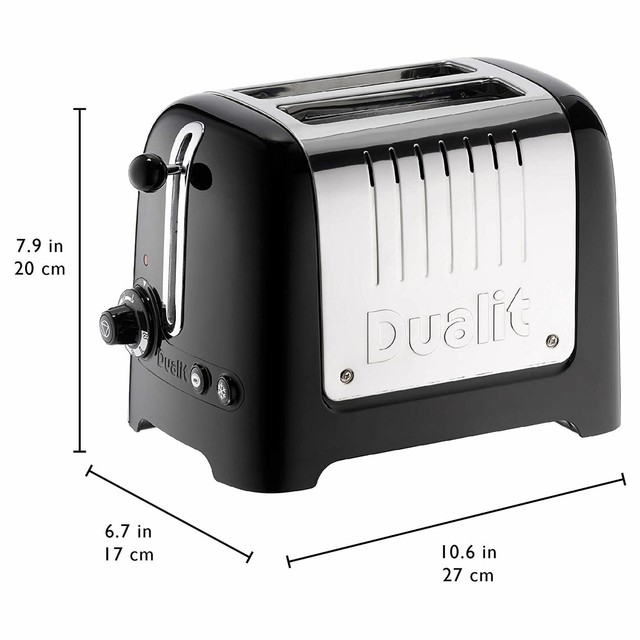 Dualit 26205 1.1kW 2Slot Lite Toaster Black for sale online eBay