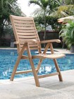 RECLINING CHAIR A+ GRADE TEAK GARDEN OUTDOOR FURNITURE PATIO - ASHLEY COLLECTION