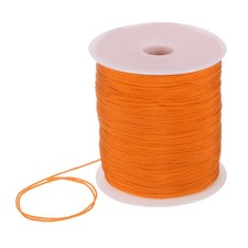 1.5mm Nylon Satin Cord 150 Yards Bracelet String Beading Thread, Neon Orange