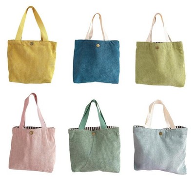 Cord Schultertasche Freizeit Große Kapazität Tragetasche für Outdoor Arbeit Reise