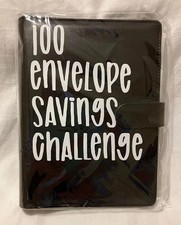 100 Envelope Challenge Binder Savings Book with Envelopes Budget Black