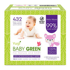 Biodegradable Baby Wipes Natural Perfume Pack 6 Packs of 72 432 99 Pure W