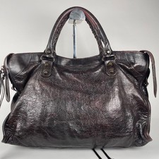Borsa a tracolla Balenciaga The City 2way borsa a mano 115748 marrone scuro Y2K originale DDP FS