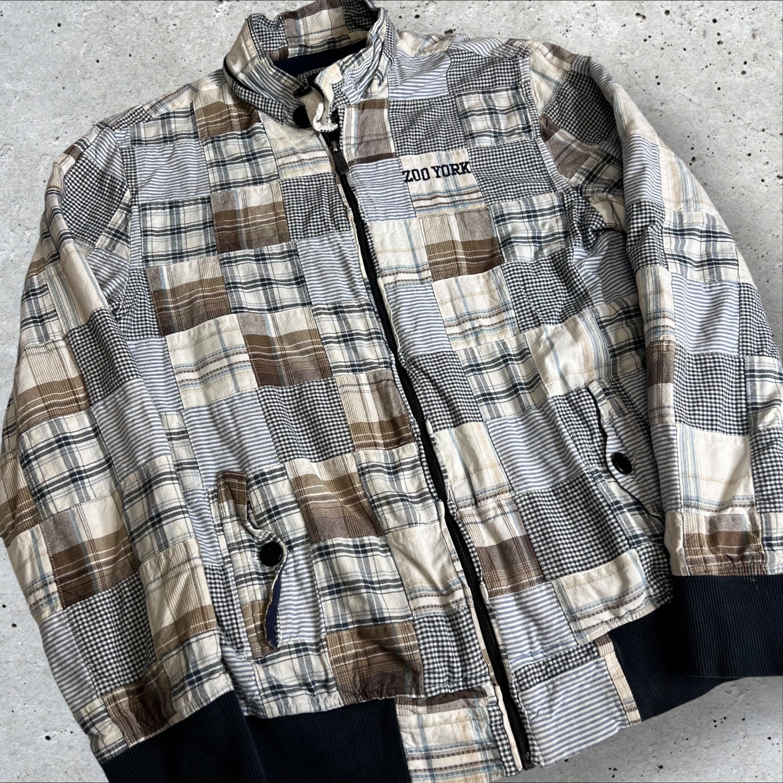 Zoo York Patchwork Full Zip Jacket Size L - image 2