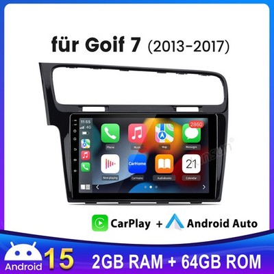 10''Für VW Golf VII MK7 2013-2020 Autoradio CarPlay Android 15 GPS SAT BT DAB 64G