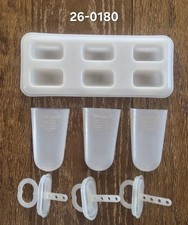 Tupperware Popsicle Mold 344 Maker Frozen Ice Tups Sheer USA