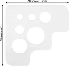 Round Corner Stitching Ruler, Clear Acrylic Circle Template, Leather Position...