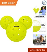 Quality X-40 Pickleballs 3 Pack - Perfect for All Ages Recreation