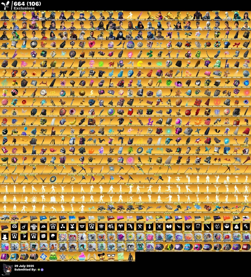 Fortnite 1177 Skns Wildcat,Sparkle Specialist,Black Knight,FishStick CONTACT ME  - Image 3 of 4