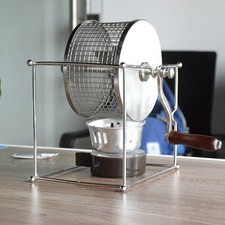 HandCranked Coffee Bean Roasting Machine Household Small Stainless Steel Tem NEW