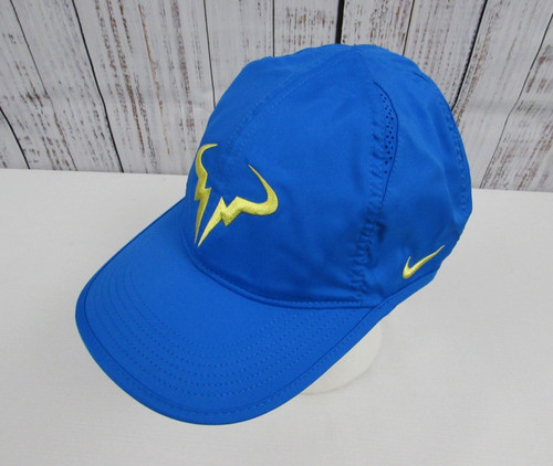 Nike Rafa Nadal DriFit Club Cap Lightweight Blue Tennis Hat, Size M/L FB5600-406
