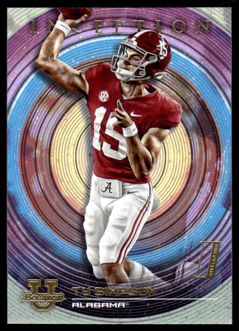 2023 Bowman University Inception Ty Simpson Rookie Alabama Crimson Tide #24