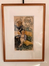 Watercolor 19th Eugenie Malet Jules Lefevre Tony Robert Fleury Child Young Man