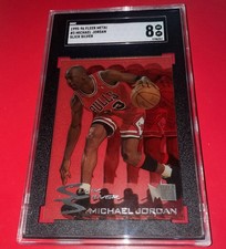 1995 Fleer Metal Michael Jordan Slick Silver Sgc 8 Bulls 