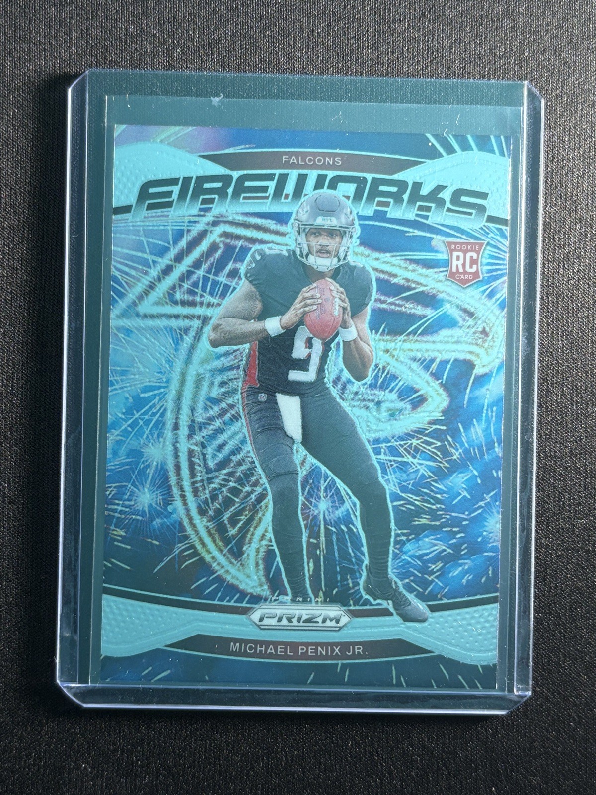 Michael Penix Jr. 2024 Panini Prizm RC Silver Fireworks #16 Falcons