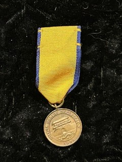 Original US Marine China Service Medal Boxer Rebellion Mini Crimp Brooch 1950s