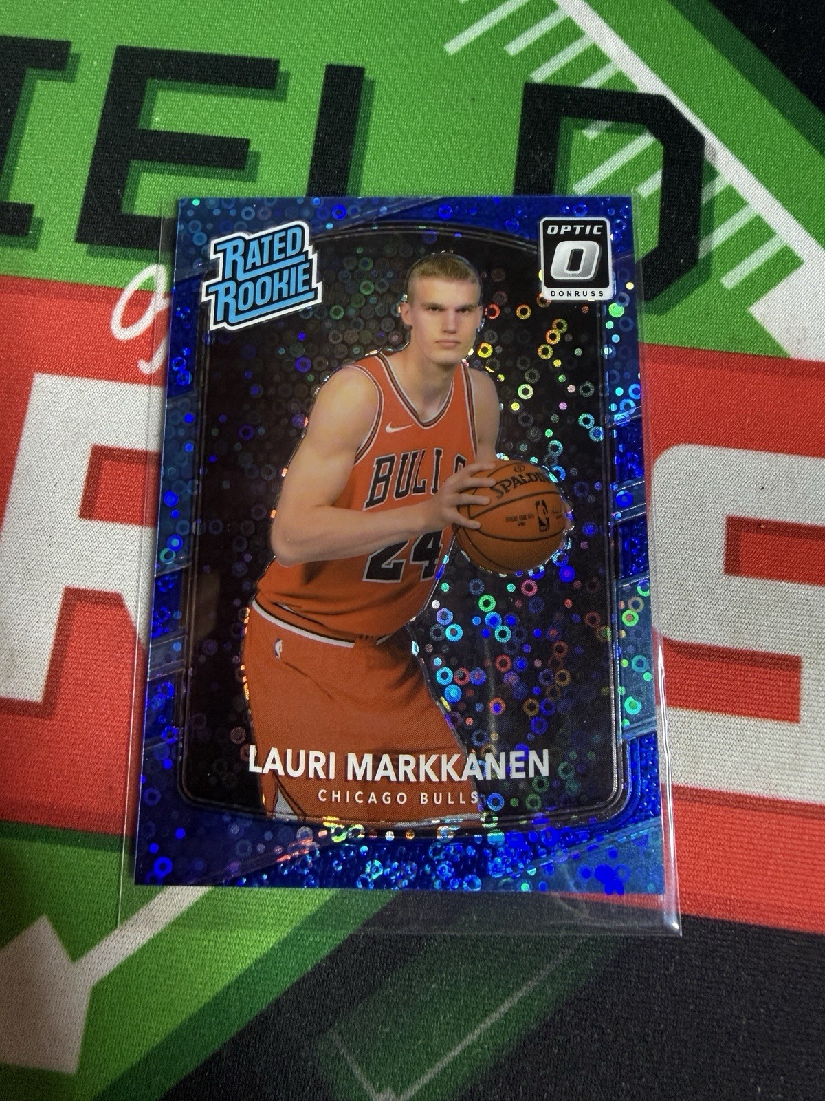 2017 Donruss Optic #159 LAURI MARKKANEN Blue Fast Break Prizm Rated Rookie #/50