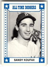 1980 TCMA All Time Brooklyn/Los Angeles Dodgers (Black Backs) Sandy Koufax #005