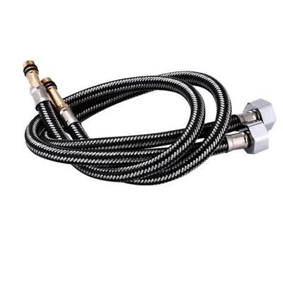 2Pcs Stainless Steel Braided Hose Cold and Hot Water Inlet Pipe
