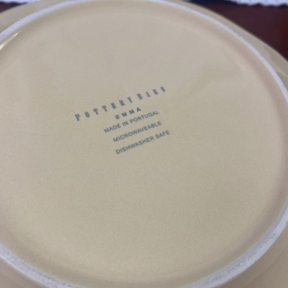 Juego de 4 cuencos de sopa de pasta con borde de cuentas Pottery Barn Emma marfil aptos para lavavajillas Foto 4 de 4