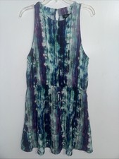 Artsy Psychedelic Boho Sun Dress Mossimo Large Festival Colorful