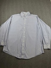 Brooks Brothers Men's Size XL Button Down Long Sleeve Blue Striped Shirt